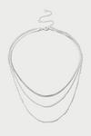 Dorothy Perkins Silver 3 Row Snake Chain Necklace thumbnail 1