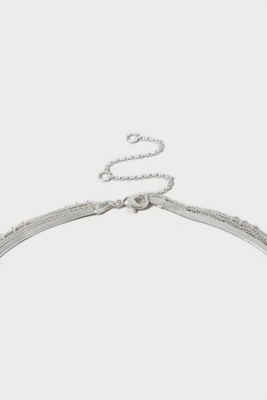 Dorothy Perkins Silver 3 Row Snake Chain Necklace 2