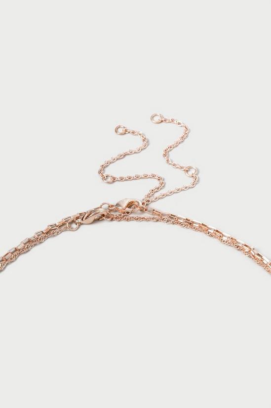 Dorothy Perkins Rose Gold 2 Row Butterfly Necklace 3