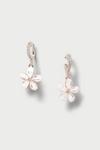 Dorothy Perkins White Flower Glass Drop Earrings thumbnail 1
