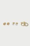 Dorothy Perkins Gold Plated Rhinestone Knot And Hoop 3 Pack thumbnail 3