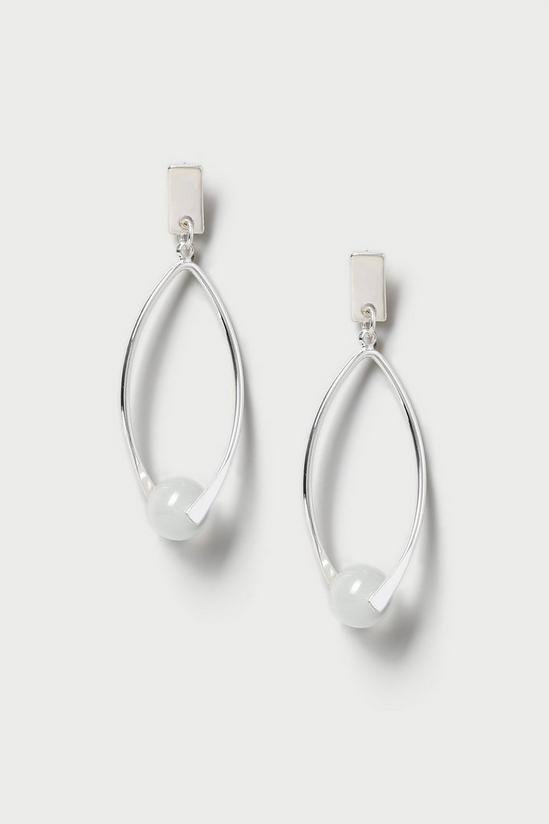 Dorothy Perkins White Glass Drop Earrings 1