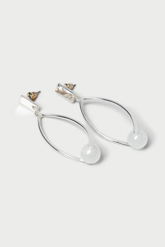 Dorothy Perkins White Glass Drop Earrings 2