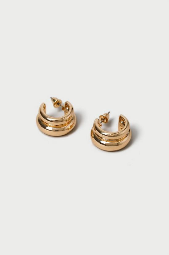 Dorothy Perkins Gold Chunky Hoop Earrings 2