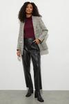 Dorothy Perkins Black Faux Leather Tailored Trousers thumbnail 1