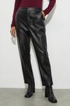 Dorothy Perkins Black Faux Leather Tailored Trousers thumbnail 2