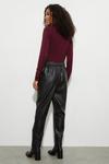 Dorothy Perkins Black Faux Leather Tailored Trousers thumbnail 3