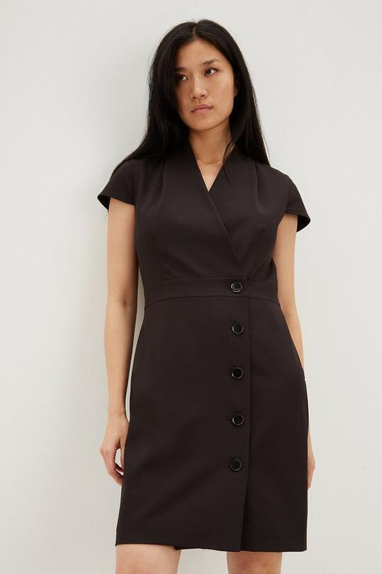 Dorothy Perkins Tailored Wrap Over Five Button Dress 1