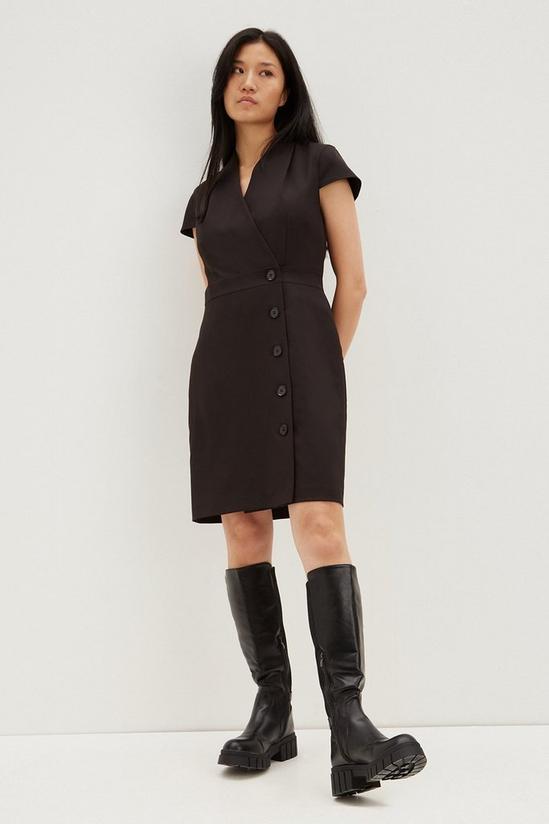 Dorothy Perkins Tailored Wrap Over Five Button Dress 2