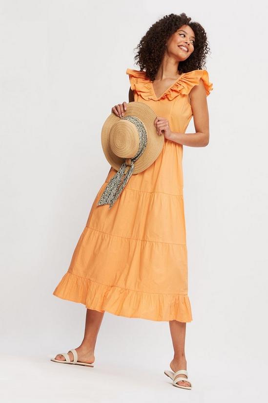 Dorothy Perkins Orange Ruffle Tiered Midaxi Dress 2