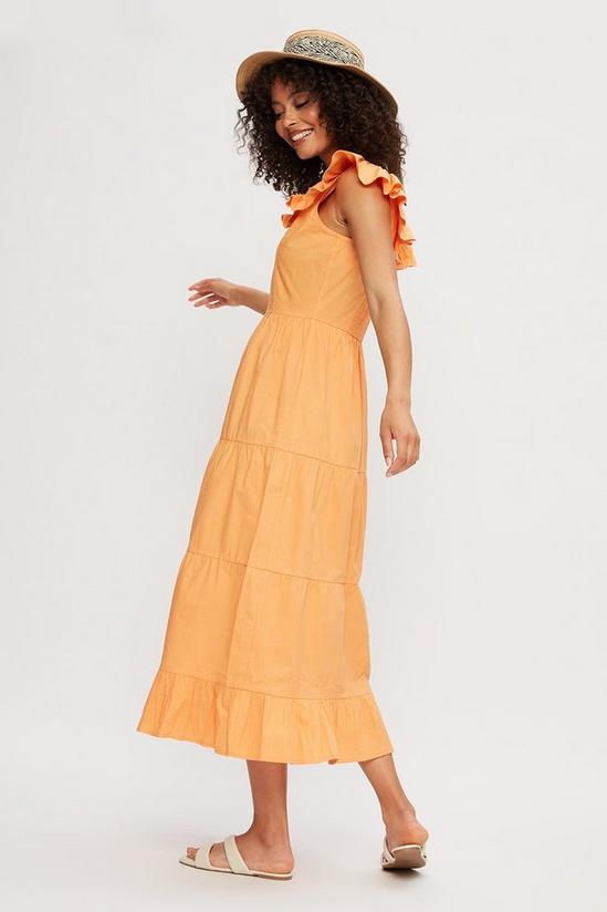 Dorothy Perkins Orange Ruffle Tiered Midaxi Dress 3