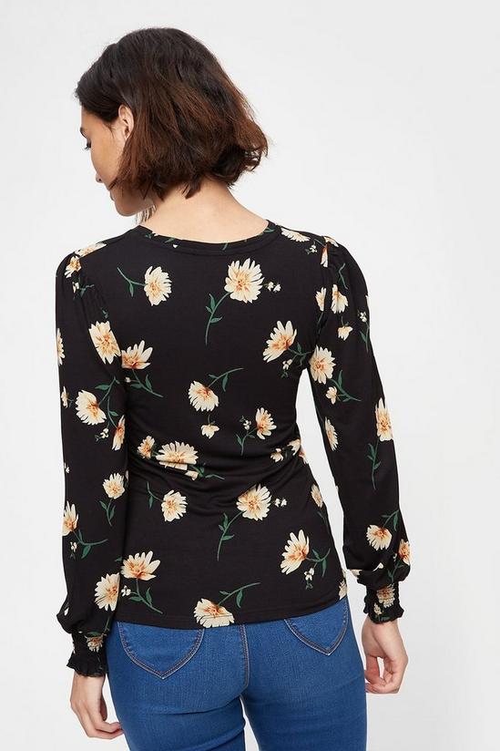 Dorothy Perkins Petite Floral Shirred Cuff Top 3