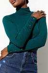 Dorothy Perkins Button Cuff Roll Neck Top thumbnail 4