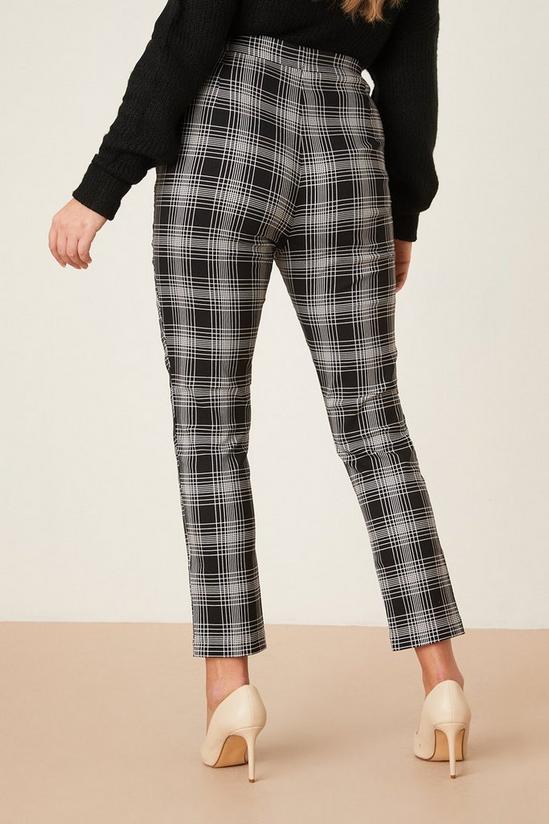 Dorothy Perkins Curve Black Check Bengaline Trousers 3