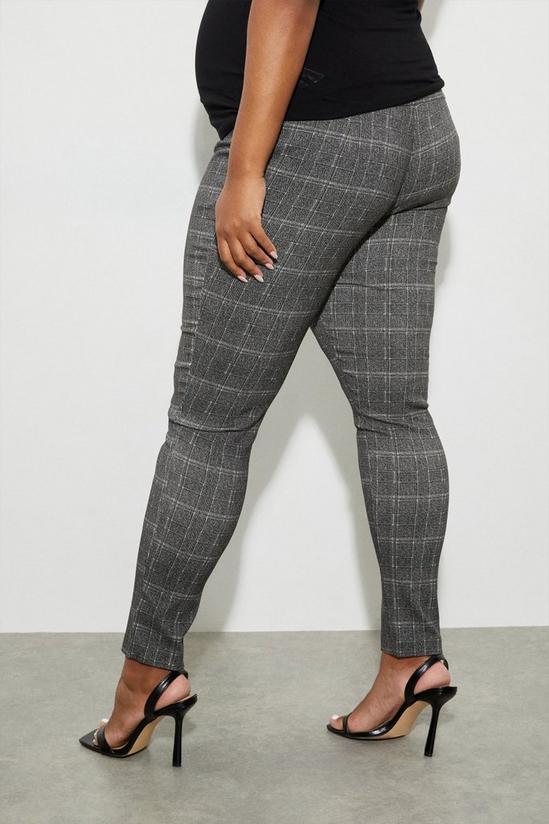 Dorothy Perkins Maternity Grey Overbump Check Trousers 3