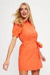 Dorothy Perkins Orange Shirt Mini Dress thumbnail 1