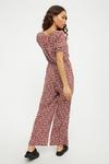 Dorothy Perkins Petite Red Tiny Ditsy Ruched Front Jumpsuit thumbnail 3