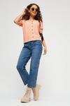 Dorothy Perkins Petite Button Front Puff Sleeve Tee thumbnail 2