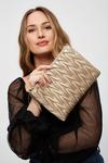 Dorothy Perkins Quilted Zip Top Clutch Bag thumbnail 1
