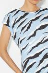 Dorothy Perkins Petite Blue Zebra Cotton Roll Sleeve T-shirt thumbnail 4