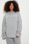 Dorothy Perkins Curve Grey Marl Soft Touch Hoodie thumbnail 1