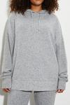 Dorothy Perkins Curve Grey Marl Soft Touch Hoodie thumbnail 4