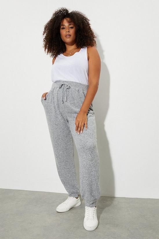 Dorothy Perkins Curve Grey Marl Soft Touch Joggers 1