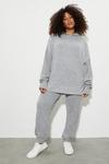 Dorothy Perkins Curve Grey Marl Soft Touch Joggers thumbnail 2
