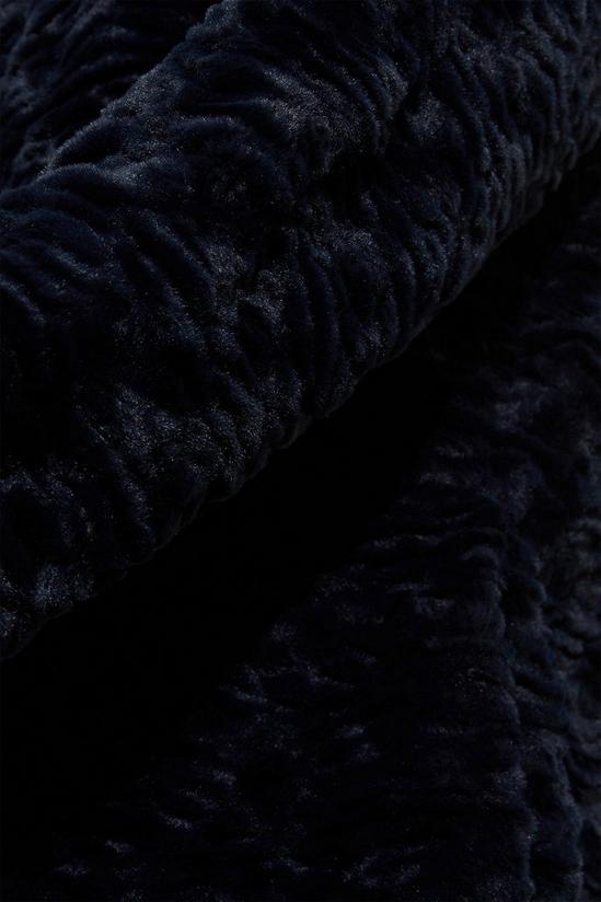Dorothy Perkins Collarless Textured Faux Fur Coat 5