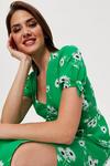 Dorothy Perkins Apple Green Floral Ruched Waist Midaxi Dress thumbnail 4