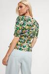 Dorothy Perkins Painted Multi Floral Shirred Top Blouse thumbnail 3