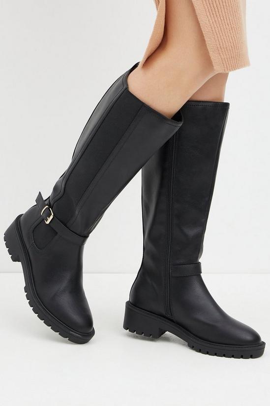 Dorothy Perkins Wide Fit Kali Buckle Detail High Leg Boots 2