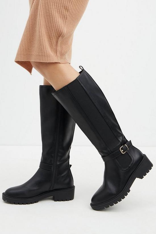 Dorothy Perkins Wide Fit Kali Buckle Detail High Leg Boots 3