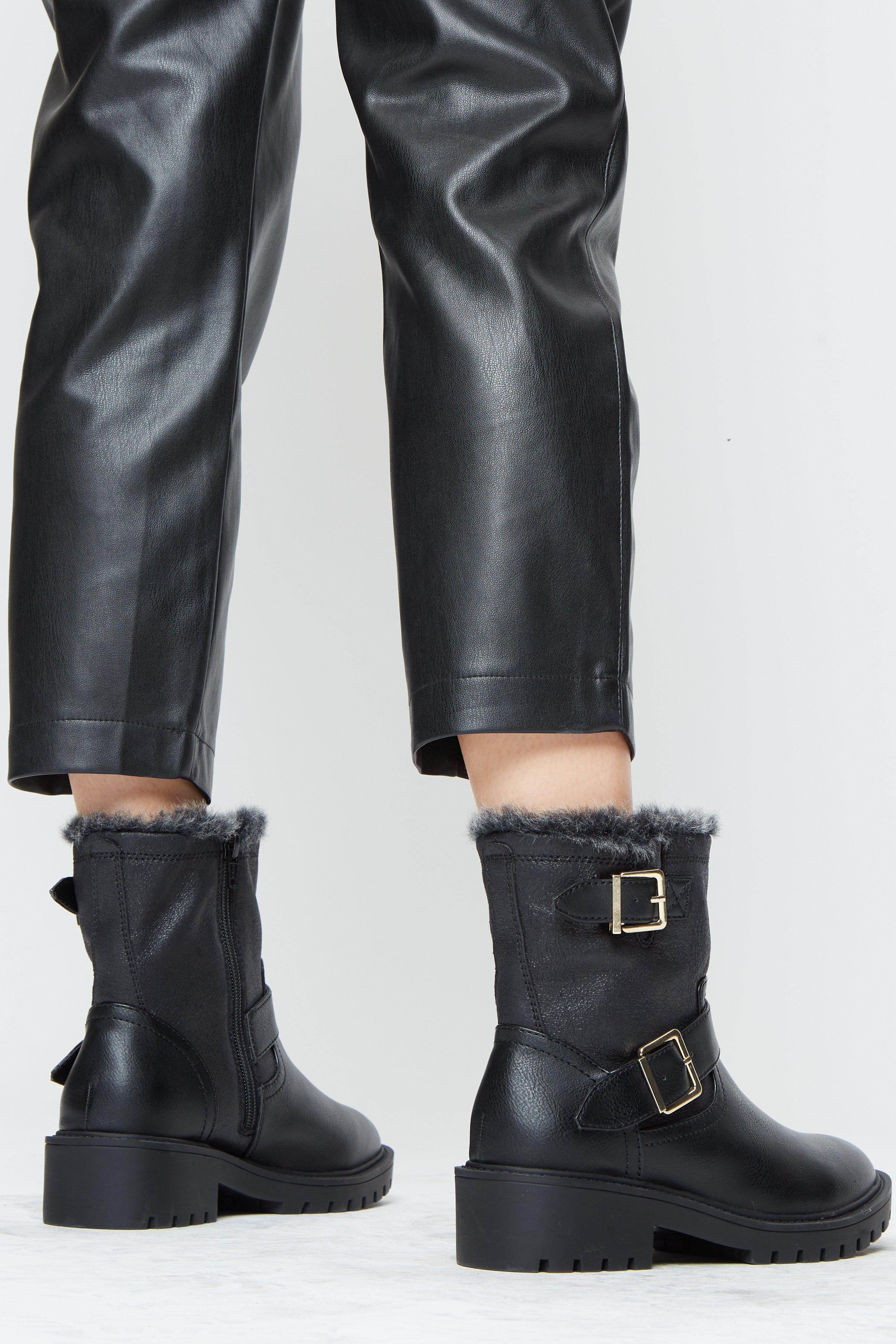 Dorothy perkins arctic biker boots on sale