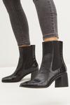Dorothy Perkins Amber Croc Detail Heeled Ankle Boot thumbnail 2