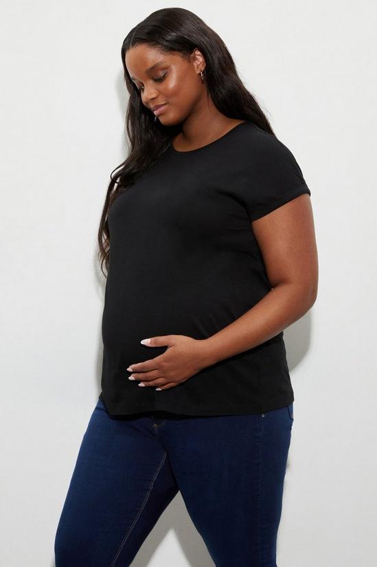 Dorothy Perkins Maternity Roll Sleeve Cotton Jersey T-shirt 1