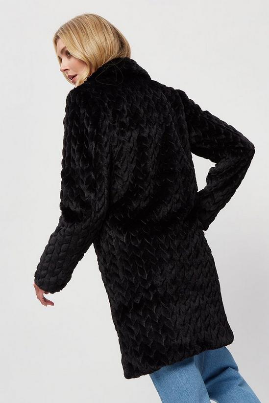 Dorothy Perkins Tall Long Ripple Faux Fur Coat 3