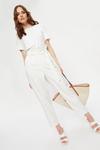 Dorothy Perkins Cream Pinstripe Paperbag Belted Trousers thumbnail 2