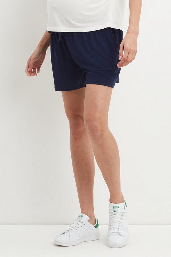 Dorothy Perkins Maternity Navy Shorts with pocket 2