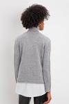 Dorothy Perkins Tall Grey Cable Knit Jumper 2 In 1 thumbnail 3