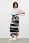 Dorothy Perkins Tall Navy Stripe Maxi Skirt thumbnail 2