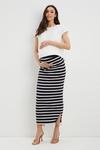Dorothy Perkins Maternity Black Stripe Maxi Skirt thumbnail 2