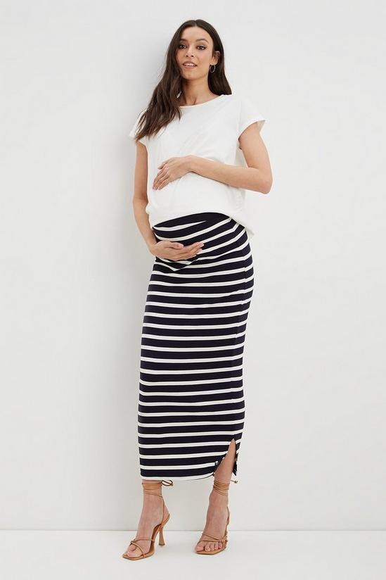 Dorothy Perkins Maternity Black Stripe Maxi Skirt 2