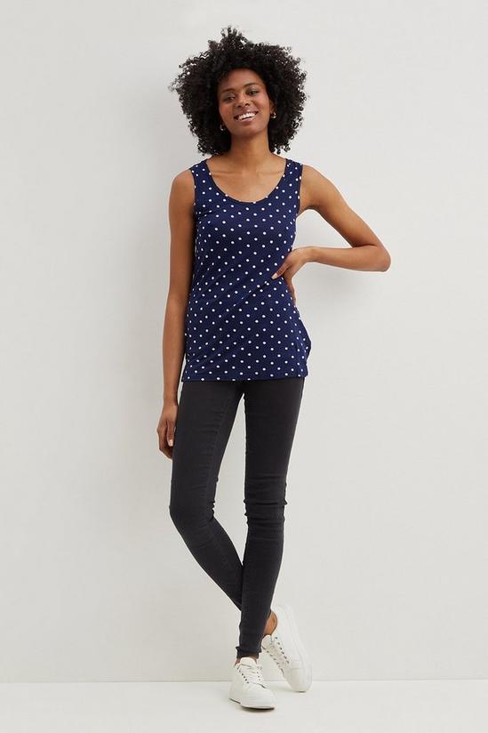 Dorothy Perkins Tall 2 Pack Black And Spot Print Vest Top 3