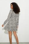 Dorothy Perkins Ivory Khaki Leopard Shirred Cuff Mini Dress thumbnail 3