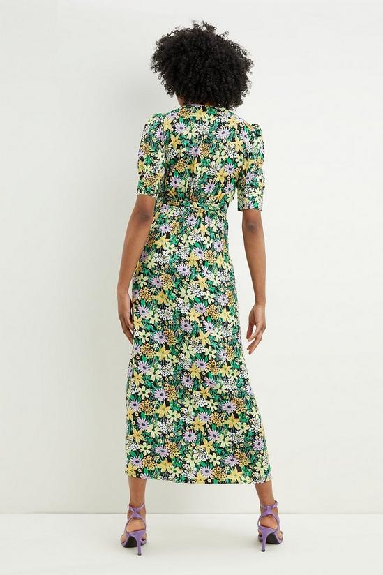 Dorothy Perkins Tall Floral Blouson Sleeve Wrap Dress 3