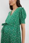 Dorothy Perkins Maternity Green Floral Print Tie Detail Maxi Dress thumbnail 4