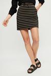 Dorothy Perkins Black Camel Stripe Jersey Mini Skirt thumbnail 2