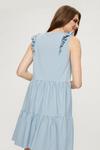 Dorothy Perkins Blue Cotton Ruffle Tiered Mini Dress thumbnail 3