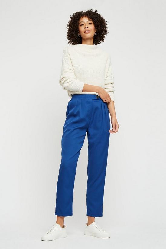 Dorothy Perkins Button Tab Pleat Tailored Trousers 1